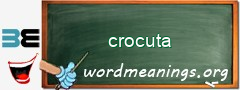 WordMeaning blackboard for crocuta